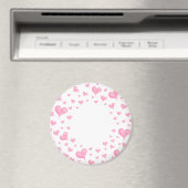 Aquarelle rose Coeurs Magnet (In Situ (Lave-vaisselle))