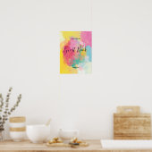 Aquarelle rose coloré Guest Book Poster (Cuisine)