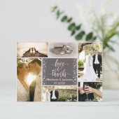 Aquarelle rose Confetti Merci Mariage Photo (Debout devant)