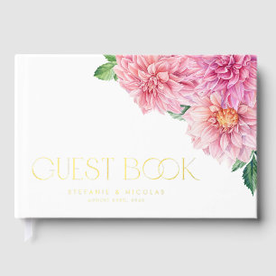 Aquarelle rose Dahlia Fleurs Printemps Mariage