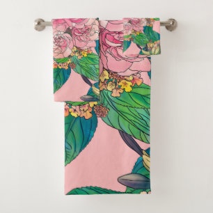 Aquarelle rose de la fille Peinture à la main