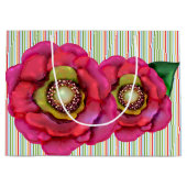 Aquarelle rose Digital Peint Fleurs Sac cadeau (Devant)