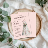 Aquarelle rose douce Invitation de la nuptiale de 