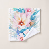 Aquarelle rose et bleu (Gant de toilette)