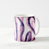 Aquarelle rose et violet Abstraite Mug polyvalent (Devant droit)