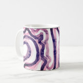 Aquarelle rose et violet Abstraite Mug polyvalent (Devant gauche)