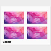 Aquarelle rose et violet Étiquette Cosmétiques (Feuille)