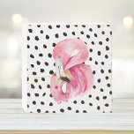 Aquarelle rose exotique moderne Flamant rose & poi<br><div class="desc">Aquarelle rose exotique moderne Flamant rose & points</div>