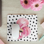 Aquarelle rose exotique moderne Flamant rose & poi<br><div class="desc">Aquarelle rose exotique moderne Flamant rose & points</div>