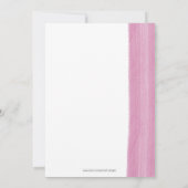 Aquarelle rose Faire-part de mariage (Dos)