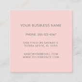 Aquarelle rose feminine Carte de visite (Dos)