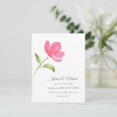 Aquarelle rose Fleur 3 Invitation (Debout devant)