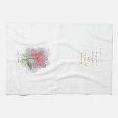 Aquarelle rose Fleur Aimer Serviette de cuisine (Horizontal)