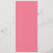 Aquarelle rose Fleur Croix Menu Première Communion (Dos)
