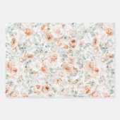 Aquarelle Rose Fleur Eucalyptus Feuille Floral (Devant 2)