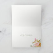 Aquarelle rose fleur | Merci Floral Or (Intérieur)