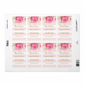 Aquarelle rose Fleur Monnaie Grandes Étiquettes de (Feuille entière)