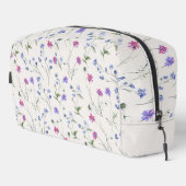 Aquarelle rose fleur sauvage sac cosmétique fleuri (Coin droit)