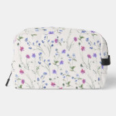 Aquarelle rose fleur sauvage sac cosmétique fleuri (Verso)