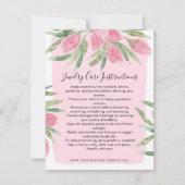 Aquarelle rose fleurie fleurie Carte de soins pour (Devant)