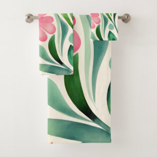 Aquarelle rose Fleurs Art