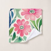 Aquarelle rose Fleurs Art (Gant de toilette)