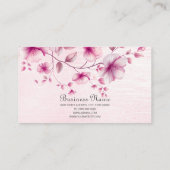 Aquarelle rose Fleurs Carte de visite (Dos)