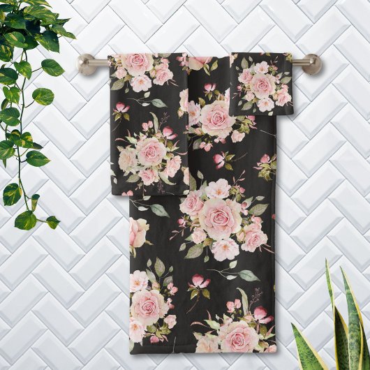 Aquarelle Rose Fleurs Motif Floral