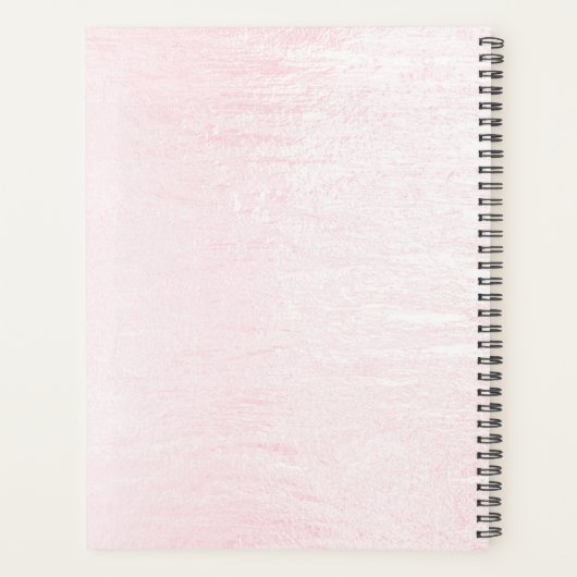 Aquarelle rose Fleurs Wedding planner (Dos)