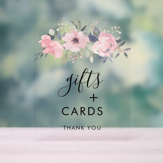 Aquarelle rose Floral Cadeaux et Cartes Mariage (Neutre)
