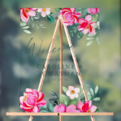 Aquarelle rose Floral Custom Wedding Bienvenue (Neutre)