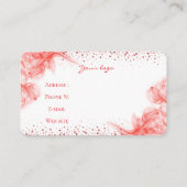 Aquarelle rose Floral Élégant Carte de visite (Dos)