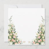 Aquarelle rose Floral Élégant Script Invitation (Dos)