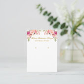 Aquarelle rose floral Eroing Display Carte Or (Debout devant)
