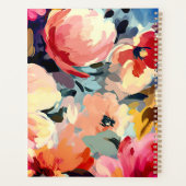 Aquarelle rose Floral Planificateur hebdomadaire e (Dos)