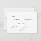 Aquarelle Rose Floral Wedding RSVP (Dos)