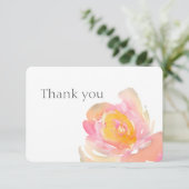 Aquarelle rose florale merci. Carte Florale (Debout devant)