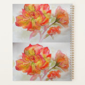 Aquarelle rose Florale Orange Carnet rose Peach (Dos)