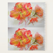 Aquarelle rose Florale Orange Suivez votre joie (Dos)