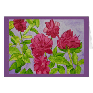 Aquarelle rose-foncé de roses