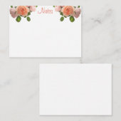 Aquarelle Rose main Script Modèle Floral (Devant / Derrière)