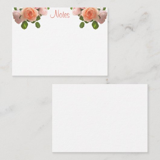 Aquarelle Rose main Script Modèle Floral (Devant / Derrière)