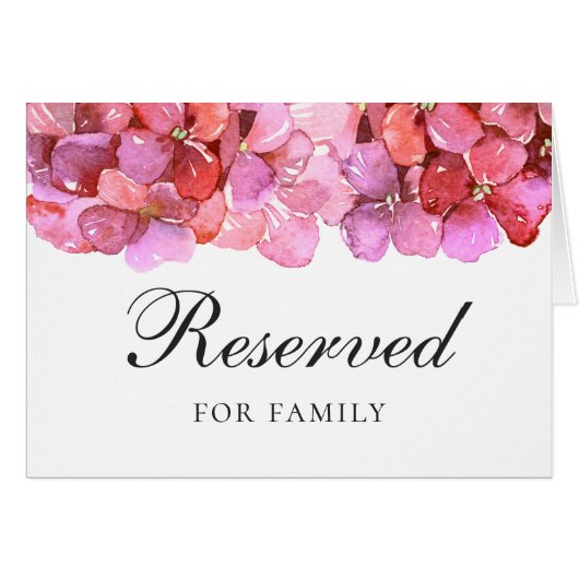 Aquarelle rose mariage floral signe réservé (Devant Horizontal)