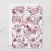 Aquarelle rose mauve Faire-part de mariage Floral (Dos)