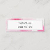 Aquarelle rose Médias sociaux Mini Carte de visite (Dos)