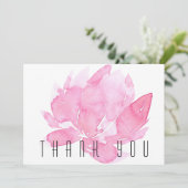 Aquarelle rose Merci funéraire floral (Debout devant)