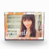 Aquarelle rose moderne Classe de bloc photo (Devant)