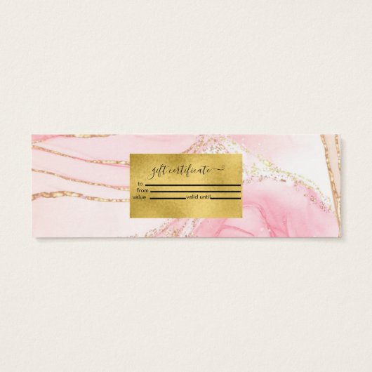 Aquarelle rose moderne et huile d'or (Dos)