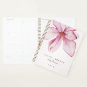 Aquarelle rose moderne magnolia entreprise féminin (Devant avec enveloppe)