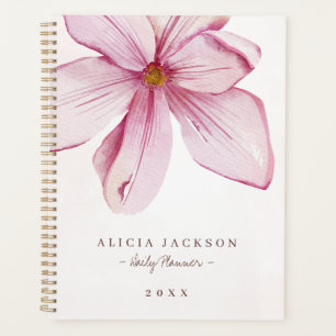Aquarelle rose moderne magnolia entreprise féminin